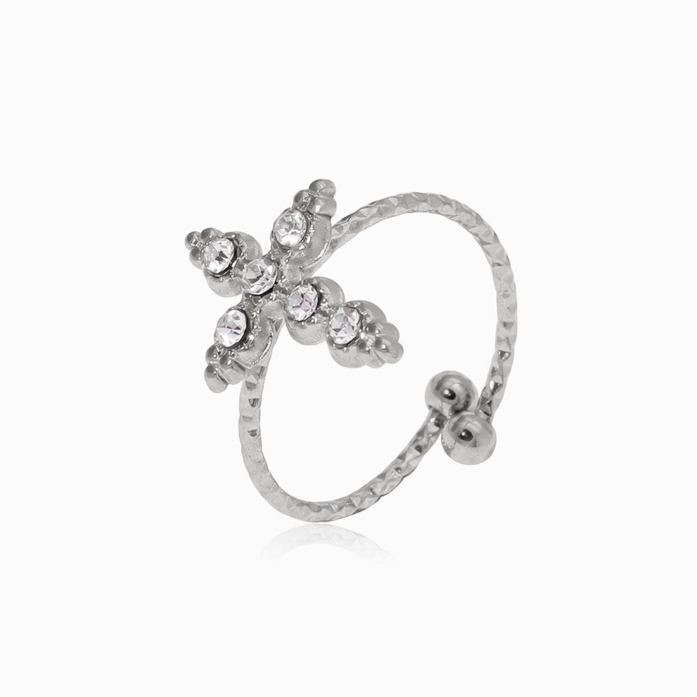 Bague Croix JZ1600 - Acier Inoxydable