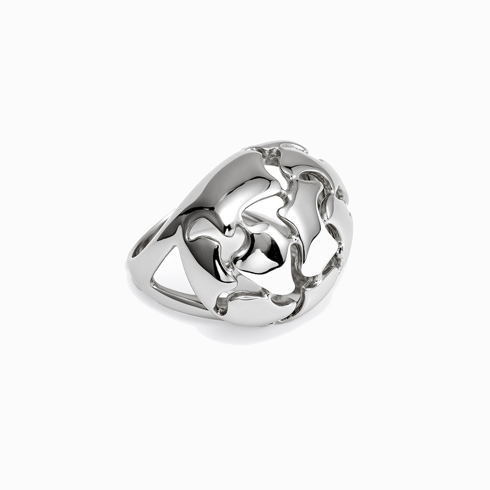 Anel Extravagante 17.2mm JZ1563 - Aço Inox Prateado