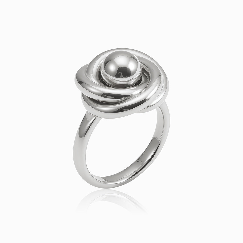 ANEL ROSA JZ1588 AÇO INOX PRATEADO