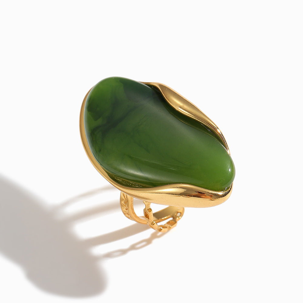 Anel Vintage 17.5mm JZ1545 - Aço Inox