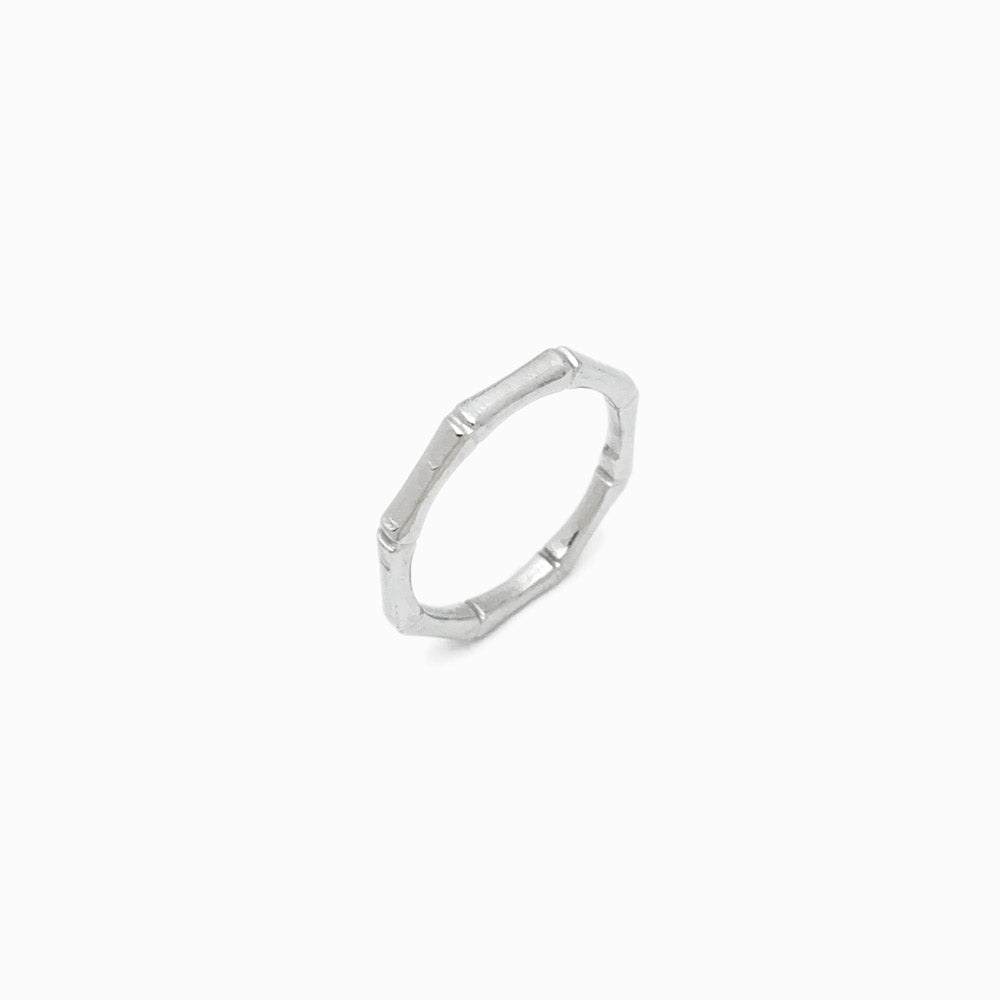 Anel Bambu JZ1165 - Aço Inox Prateado