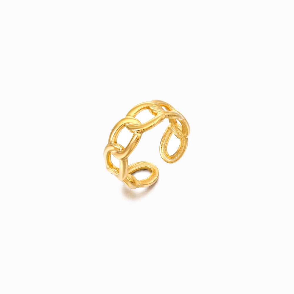 Anel Ajustável JZ1024 - Aço Inox Dourado