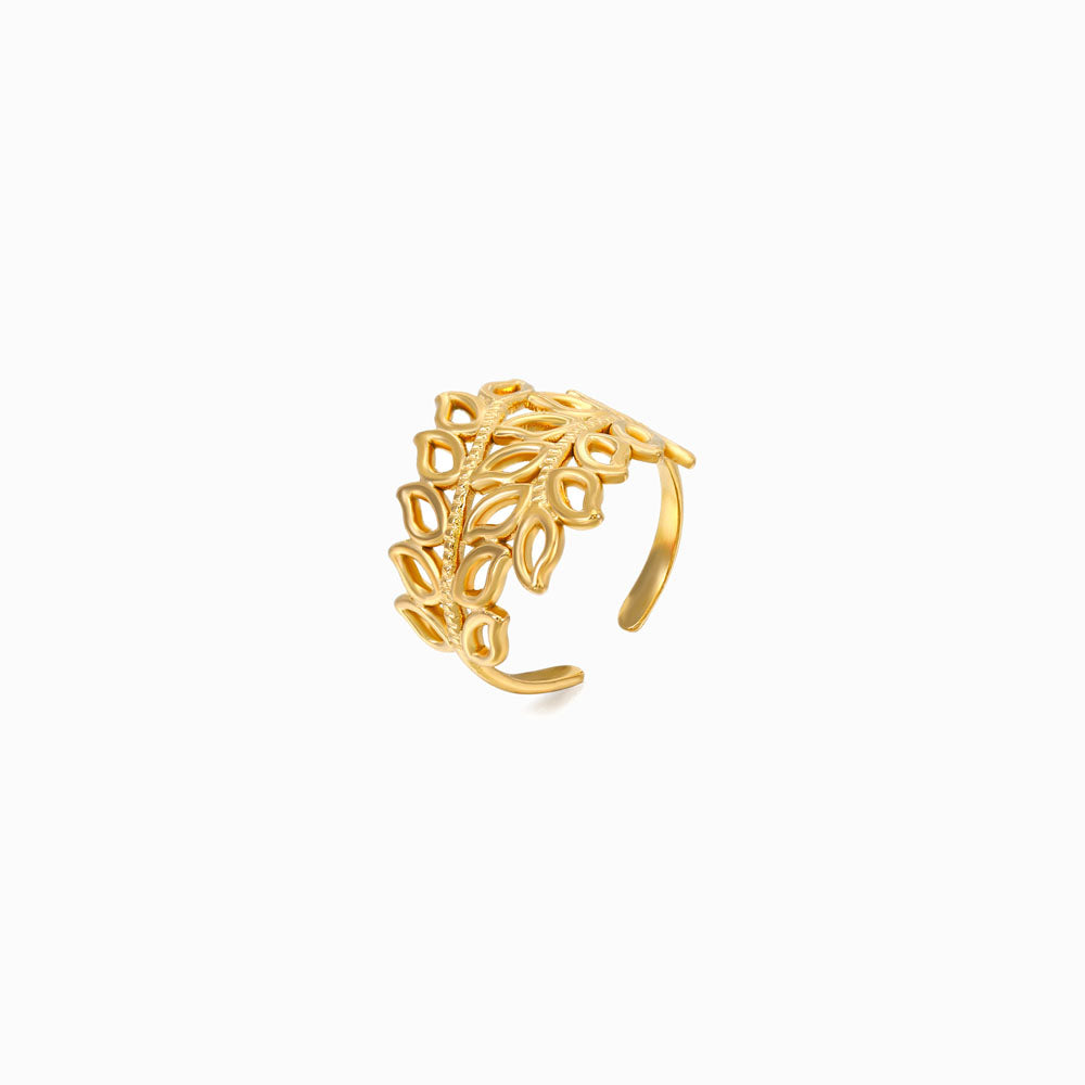 Anel Ajustável JZ1048 - Aço Inox Dourado