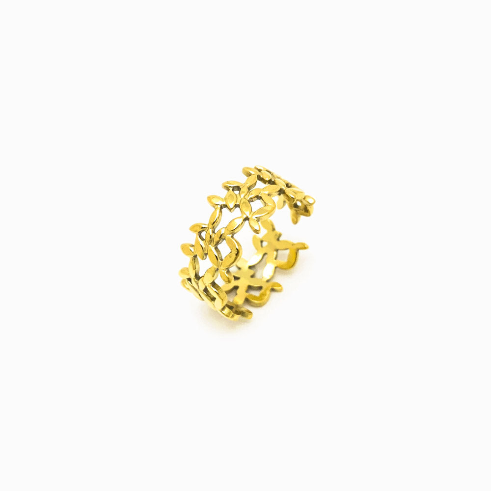 Anel Ajustável JZ1077 - Aço Inox Dourado