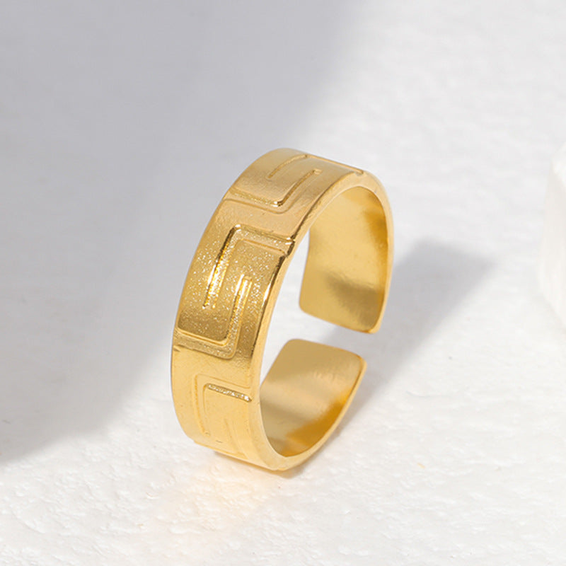 Anel Ajustável JZ1095 - Aço Inox Dourado