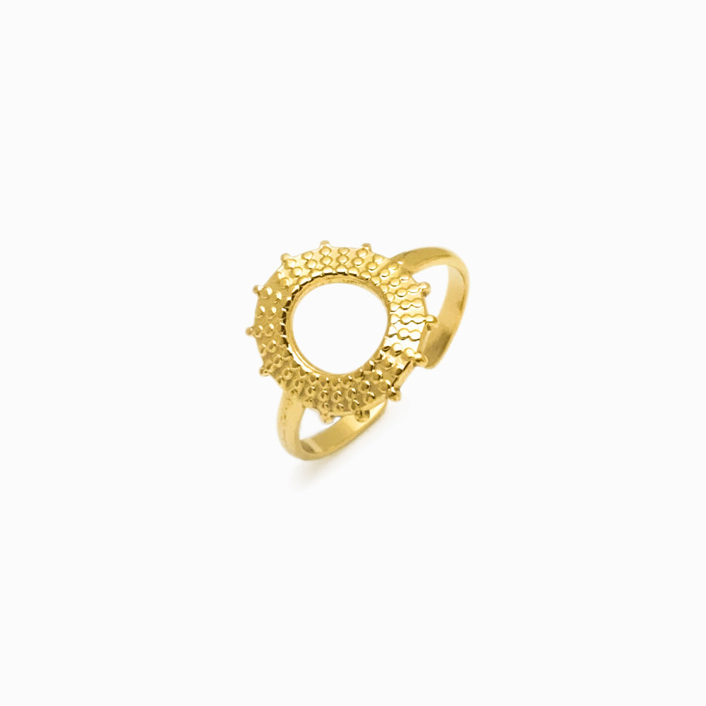 Anel Ajustável Sol JZ1238 - Aço Inox Dourado