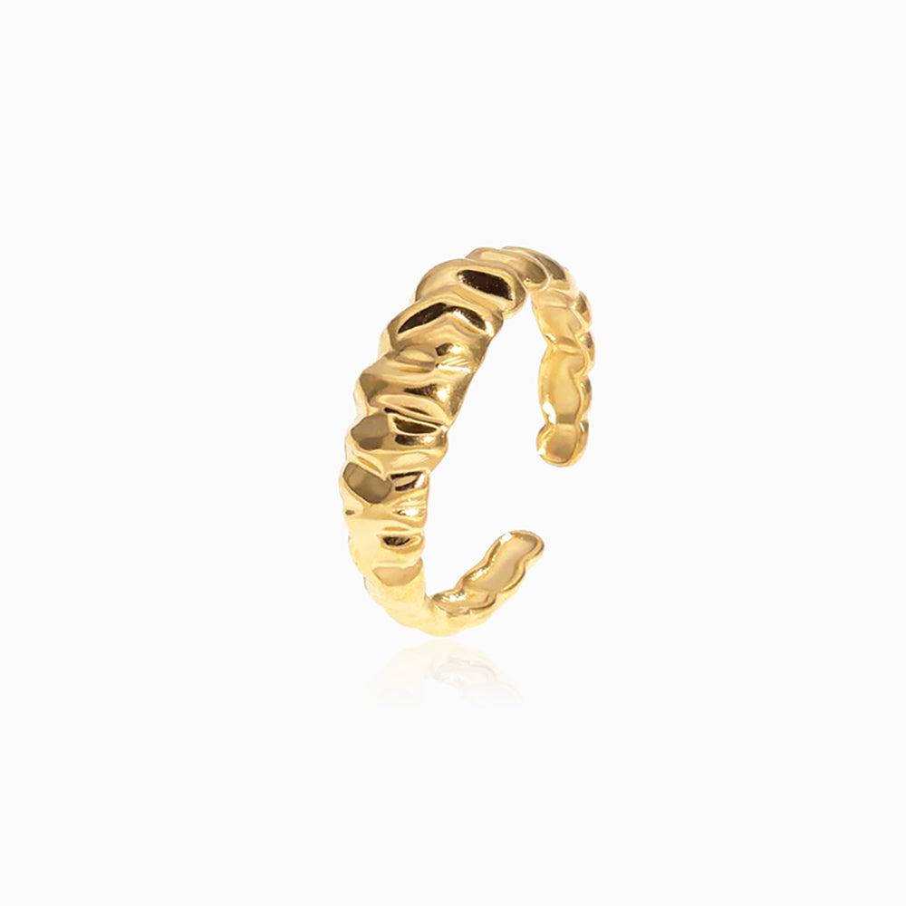 Anel Ajustável JZ1271 - Aço Inox Dourado
