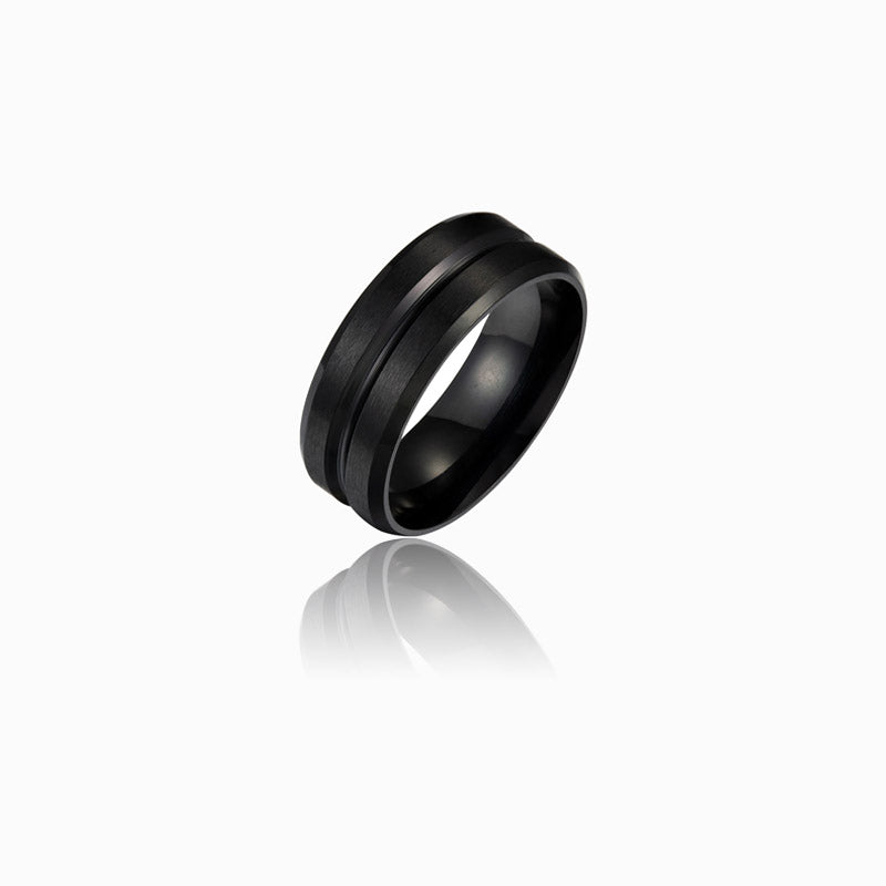 Anel Masculino Clássico - Aço Inox Preto