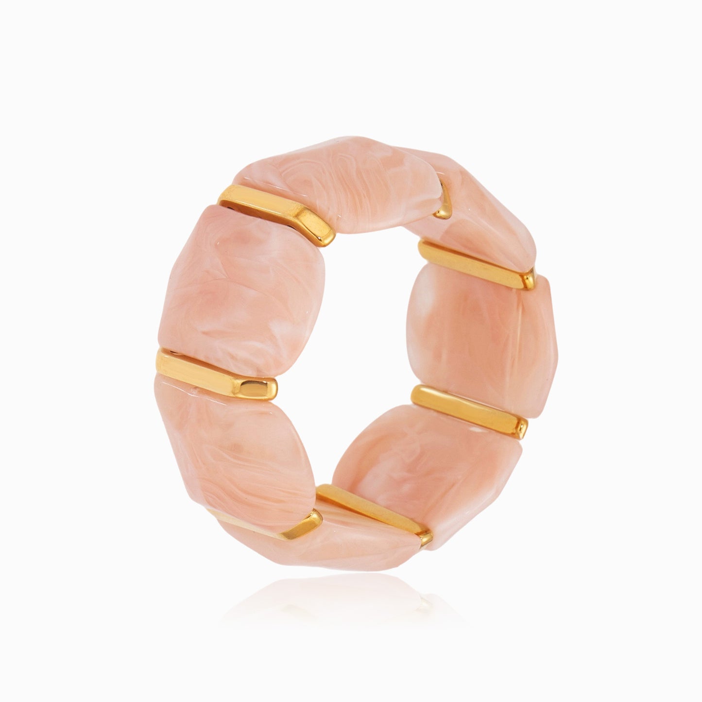 Bracelete Elástica Colorida SZ1063 - Resina e Aço Inox