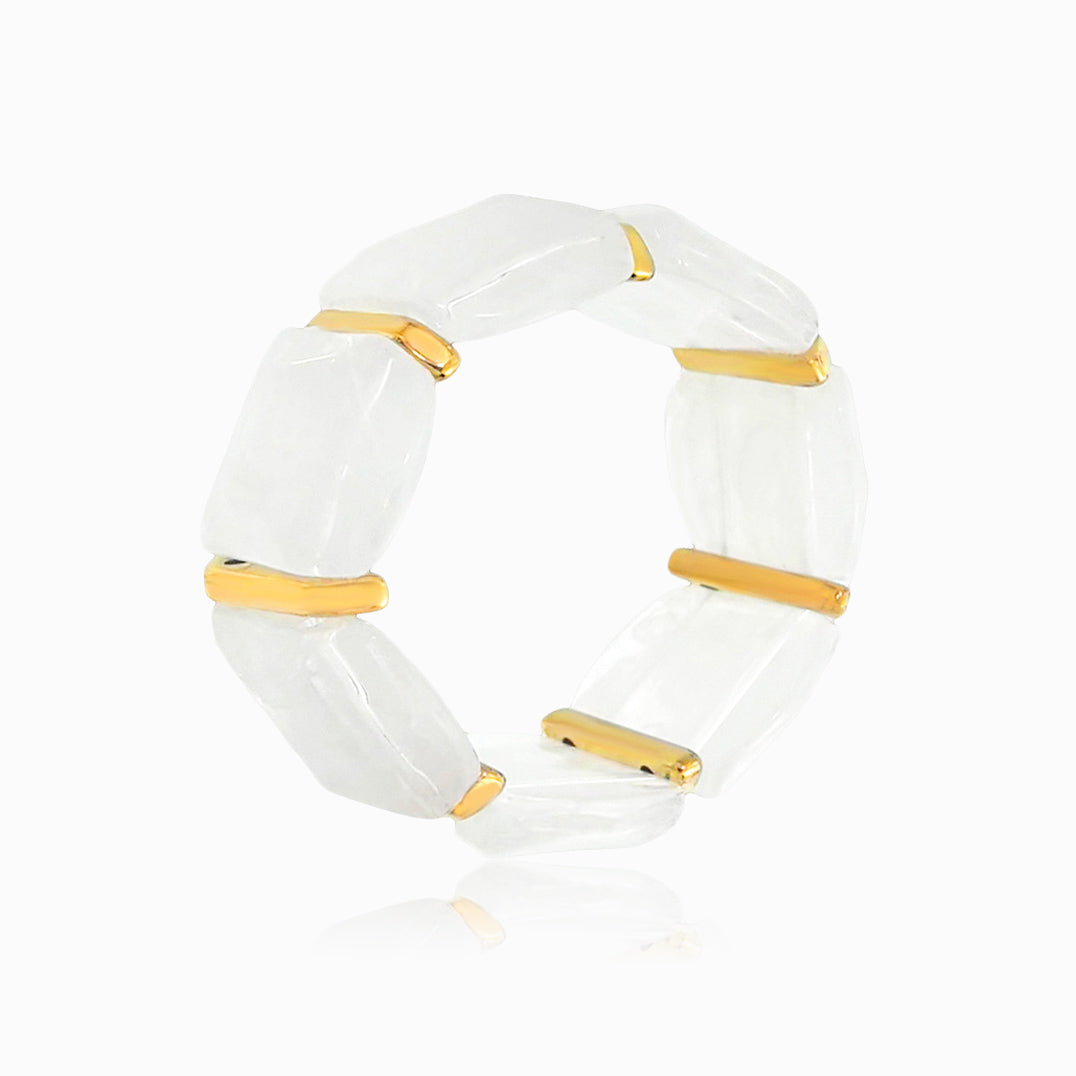 Bracelete Elástica Colorida SZ1064 - Resina e Aço Inox