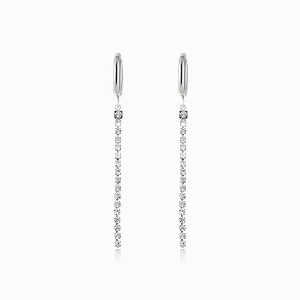 Brincos com Brilhantes BR1542 - Aço Inox Prateado