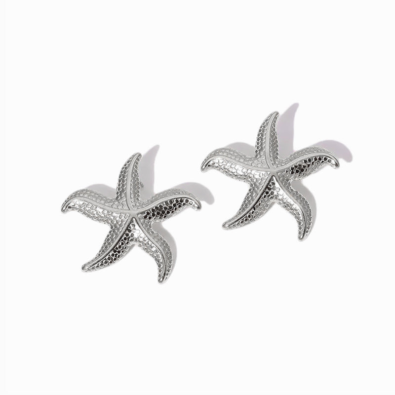 Boucles d'oreilles Étoile de Mer 34x32mm BR1609 - Acier Inoxydable