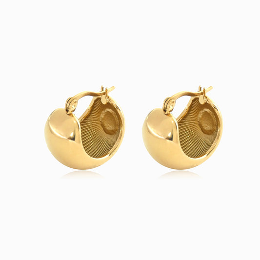 Brincos Geométrico 20x19mm BR3049 - Aço Inox Dourado