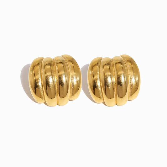 Brincos Geométricos 26x25mm BR1400 - Aço Inox