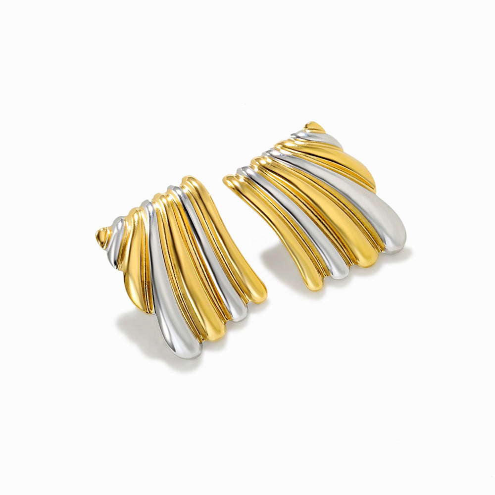 Brincos Geométricos 30x23mm BR1488 - Aço Inox