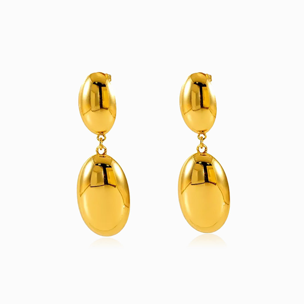 Brincos Geométricos 55x17mm BR1518 - Aço Inox