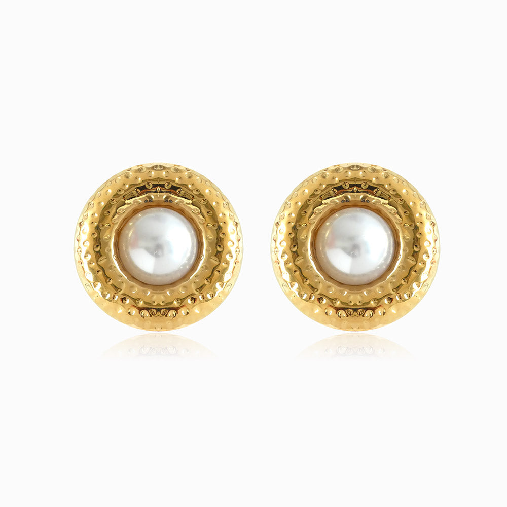 Brincos Geométricos 26mm BR3037 - Aço Inox Dourado