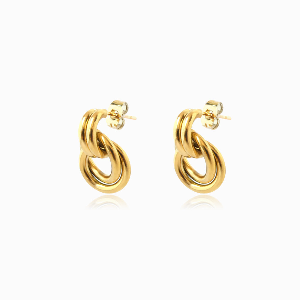 Brincos com Argola 18x13mm BR3061 - Aço Inox Dourado
