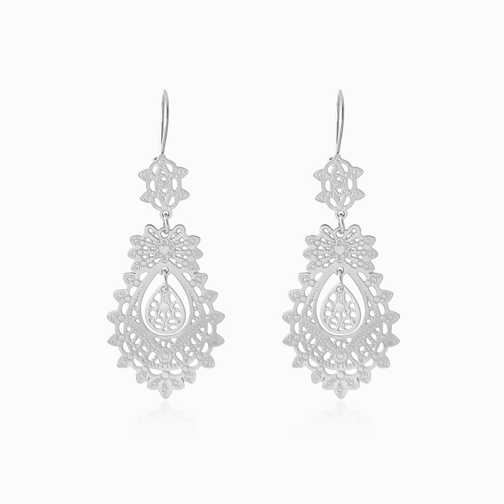 Boucles d'oreilles Traditionnelles 60 x 23 mm BR1454 - Acier Inoxydable