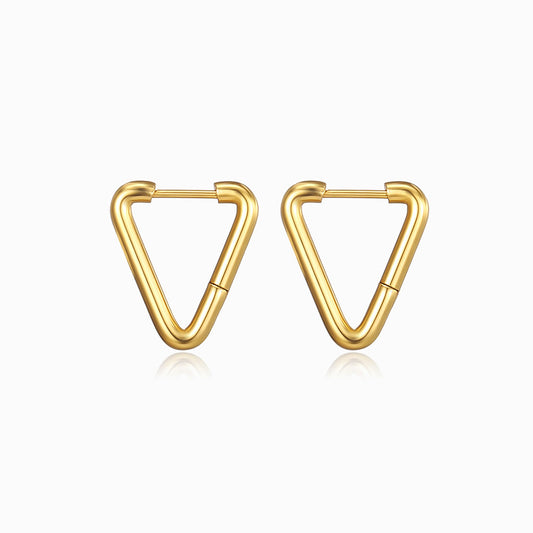 Brincos Triângulo 18x16mm BR1390 - Aço Inox Dourado
