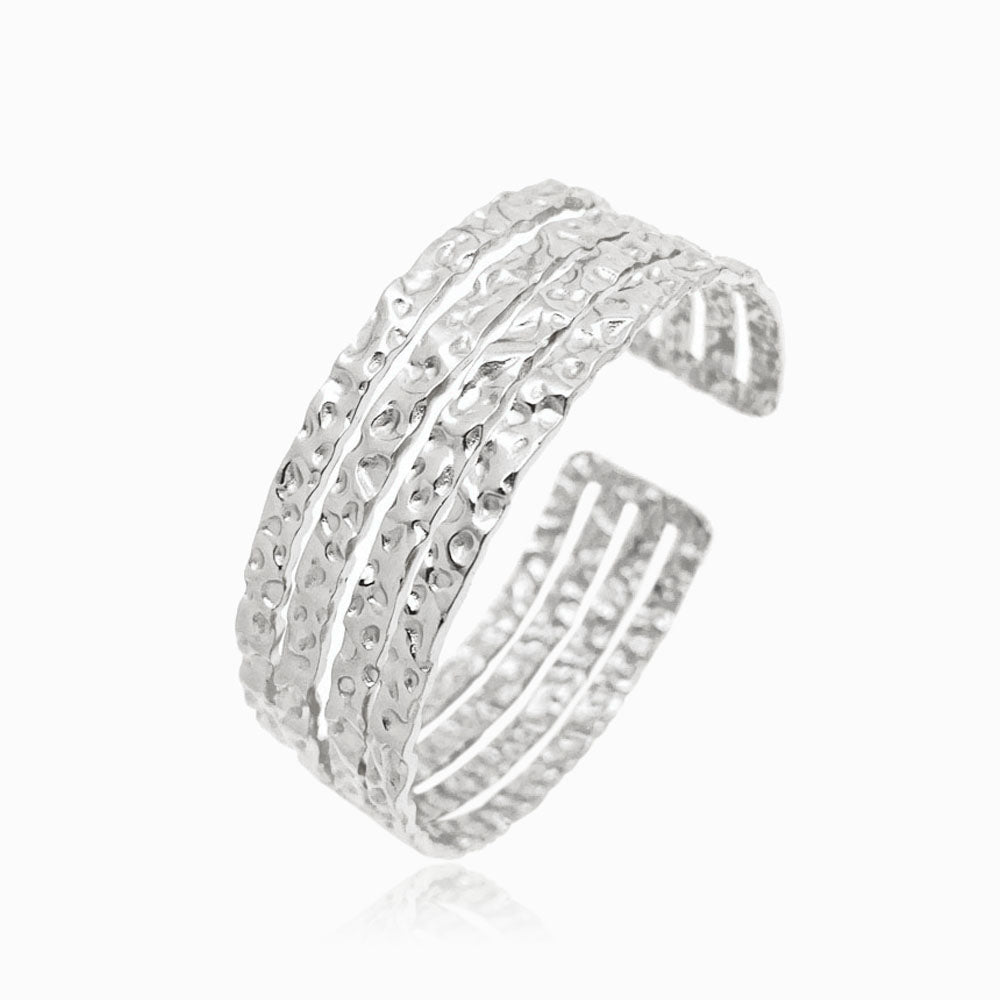 Bracelete Masculina Aço Inox Prateado SZ1020