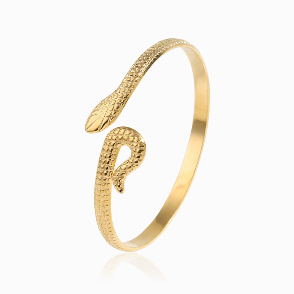 Bracelete Cobra SZ1036 - Aço Inox Dourado
