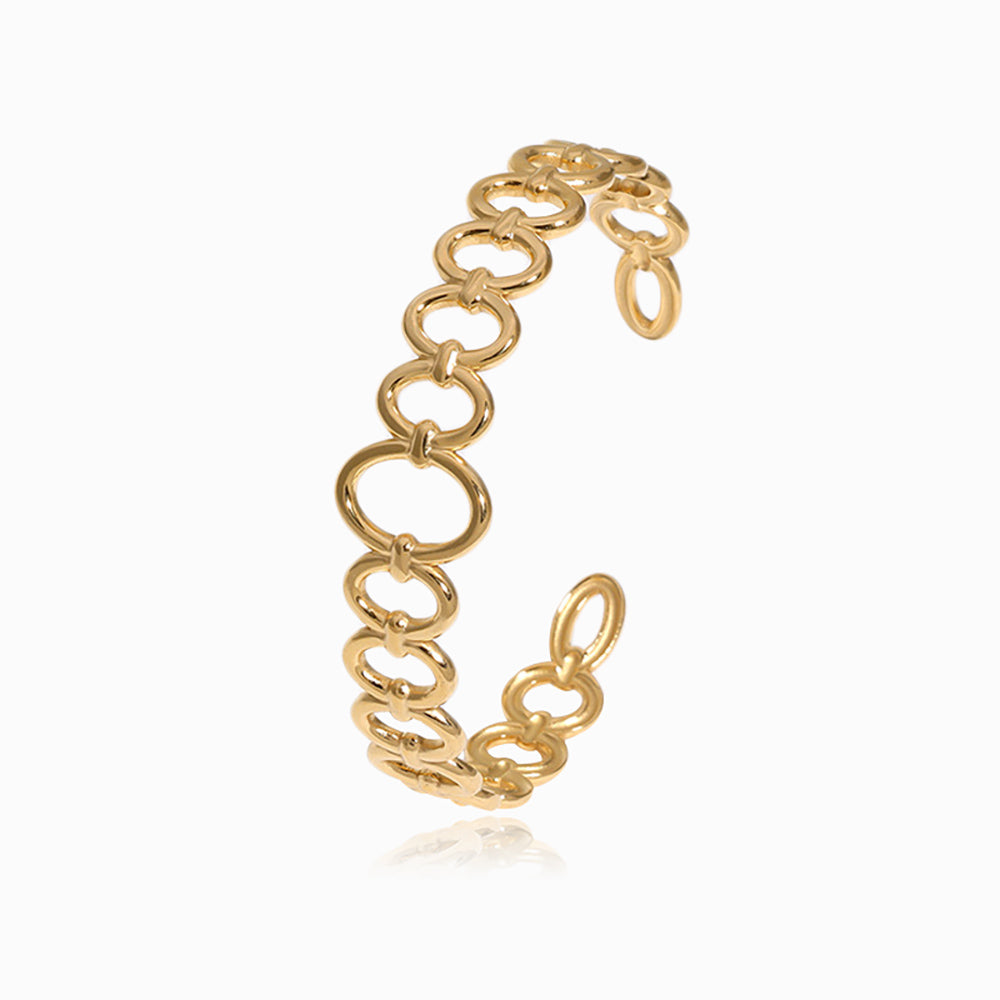 Bracelete Geométrico SZ1044 - Aço Inox Dourado