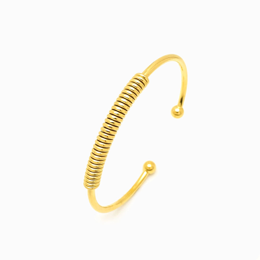 Bracelete com Molas SZ1031 - Aço Inox Dourado