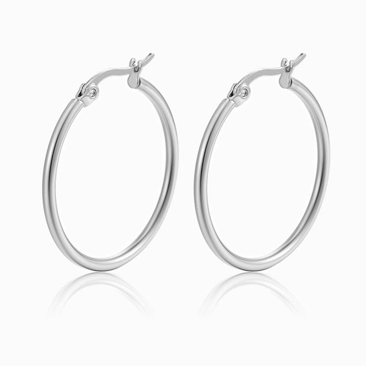 Brincos Argola 50mm BR3024 - Aço Inox Prateado