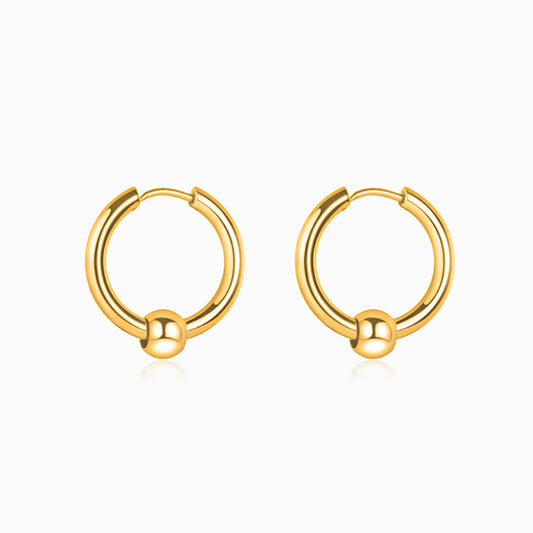 Brincos Argola 10mm BR1280 - Aço Inox Dourado