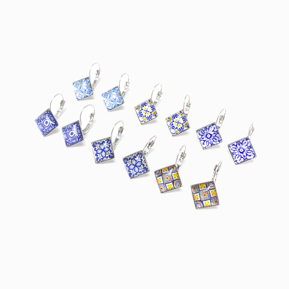 Brincos Azulejos BR5005 (6 Pares Sortidos)