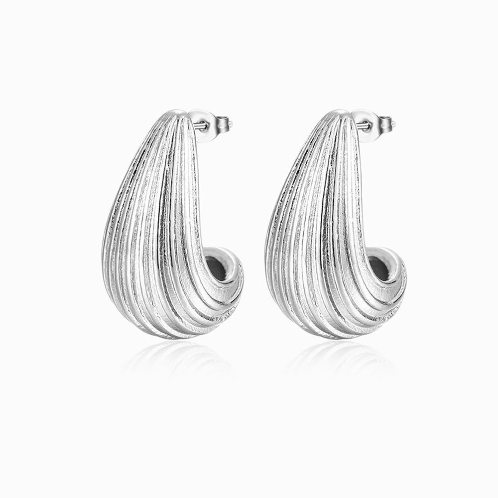 Brincos 30x20mm BR1143 - Aço Inox Prateado