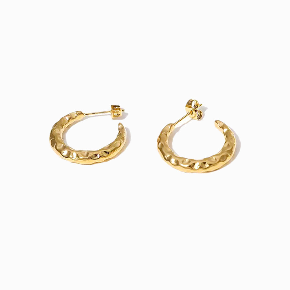 Brincos C 22x22mm BR1142 - Aço Inox Dourado