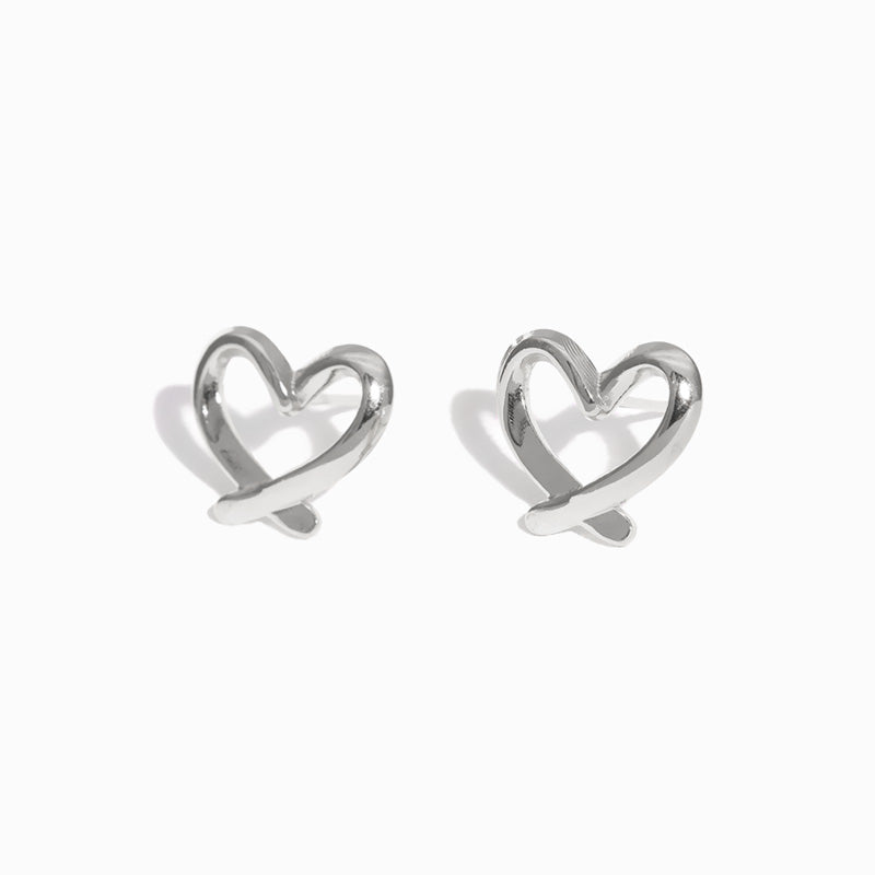 Brincos Coração 12x11mm BR1164 - Aço Inox Prateado