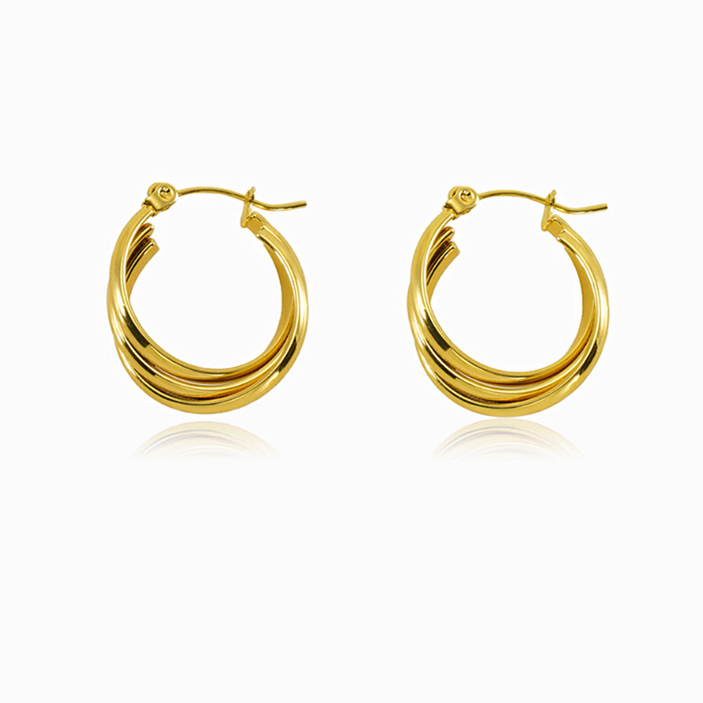 Brincos Fashion BR1120 - Aço Inox Dourado