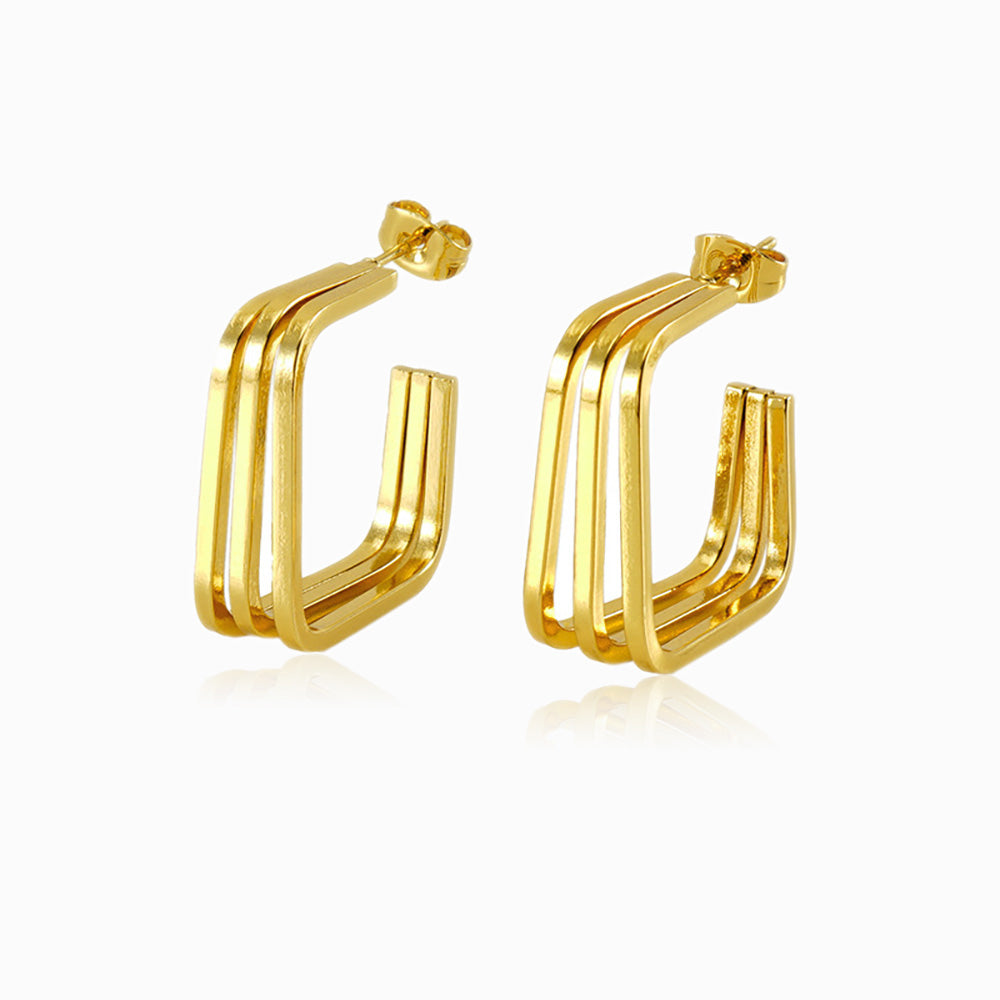 Brincos Fashion BR1122 - Aço Inox Dourado