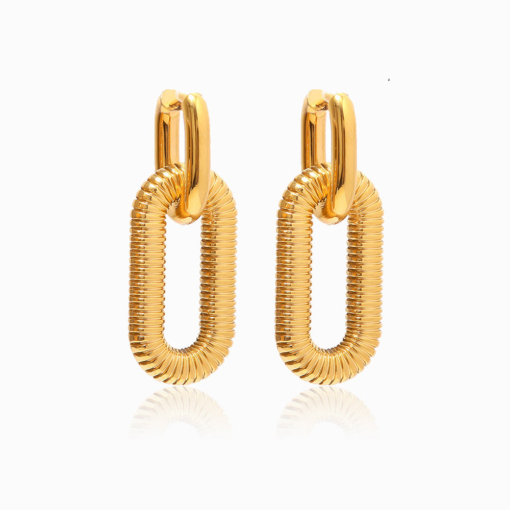 Brincos Fashion 37x13mm BR1152 - Aço Inox