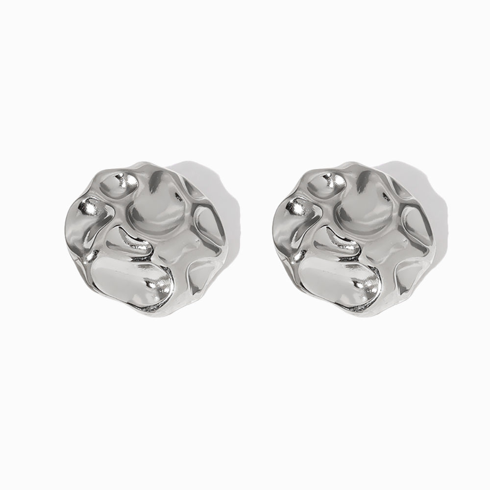 Brincos Geométricos 23mm BR1244 - Aço Inox Prateado