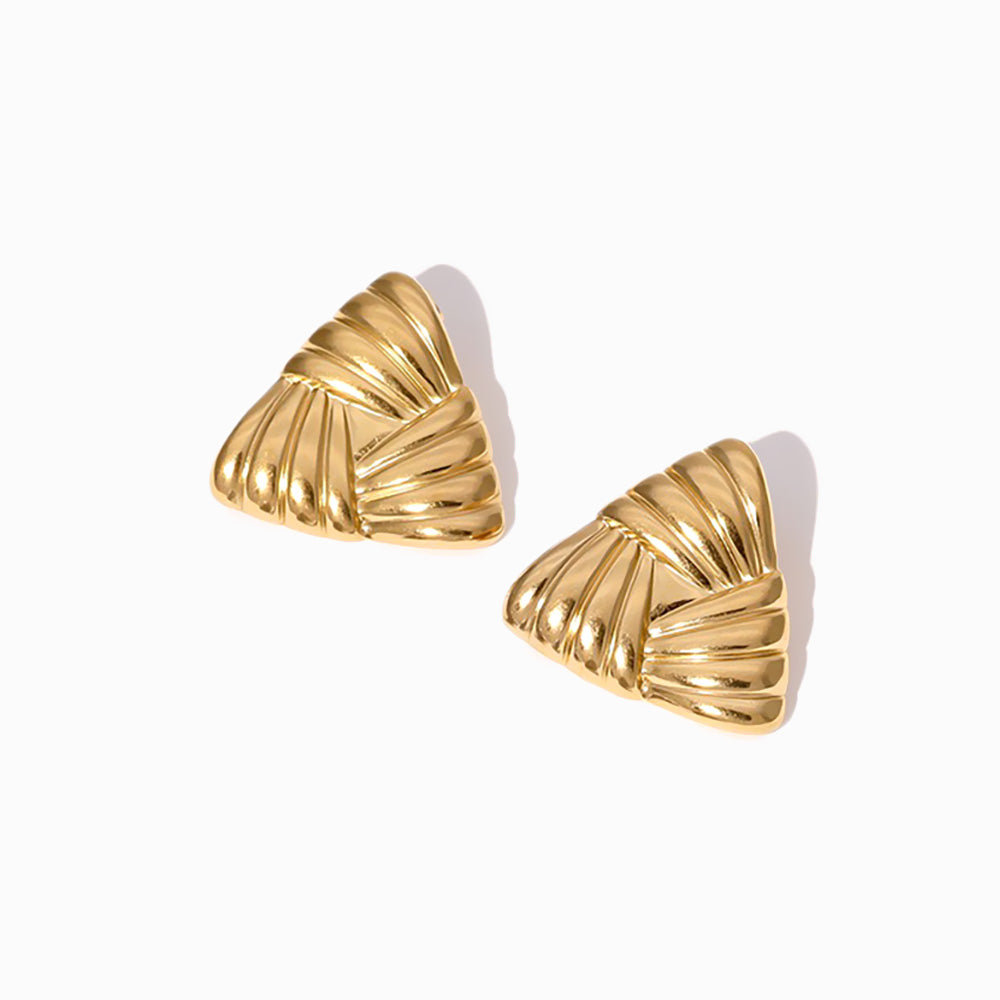 Brincos Geométricos 30x28mm BR1626 - Aço Inox