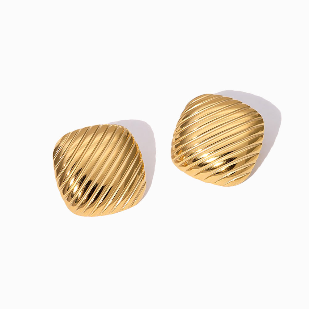 Brincos Geométricos 23x23mm BR1627 - Aço Inox
