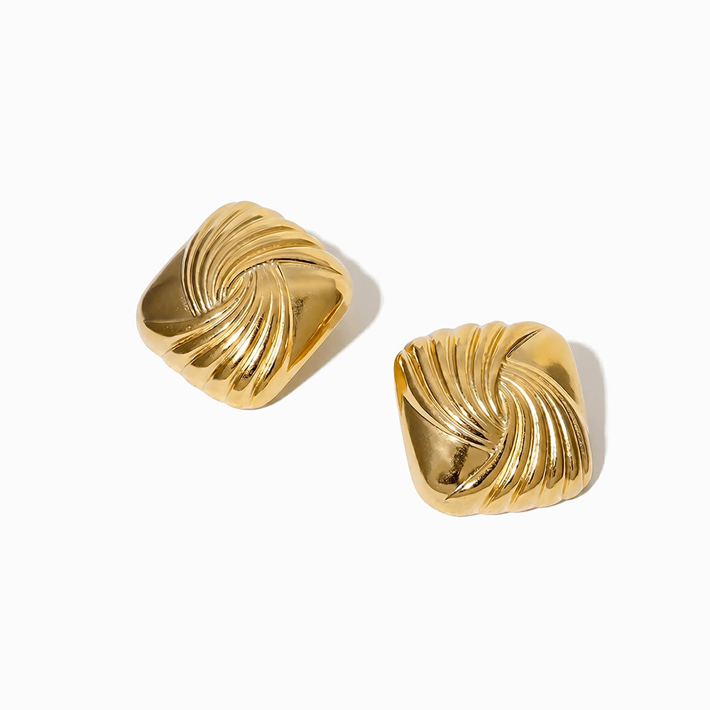 Brincos Geométricos 27x27mm BR1633 - Aço Inox