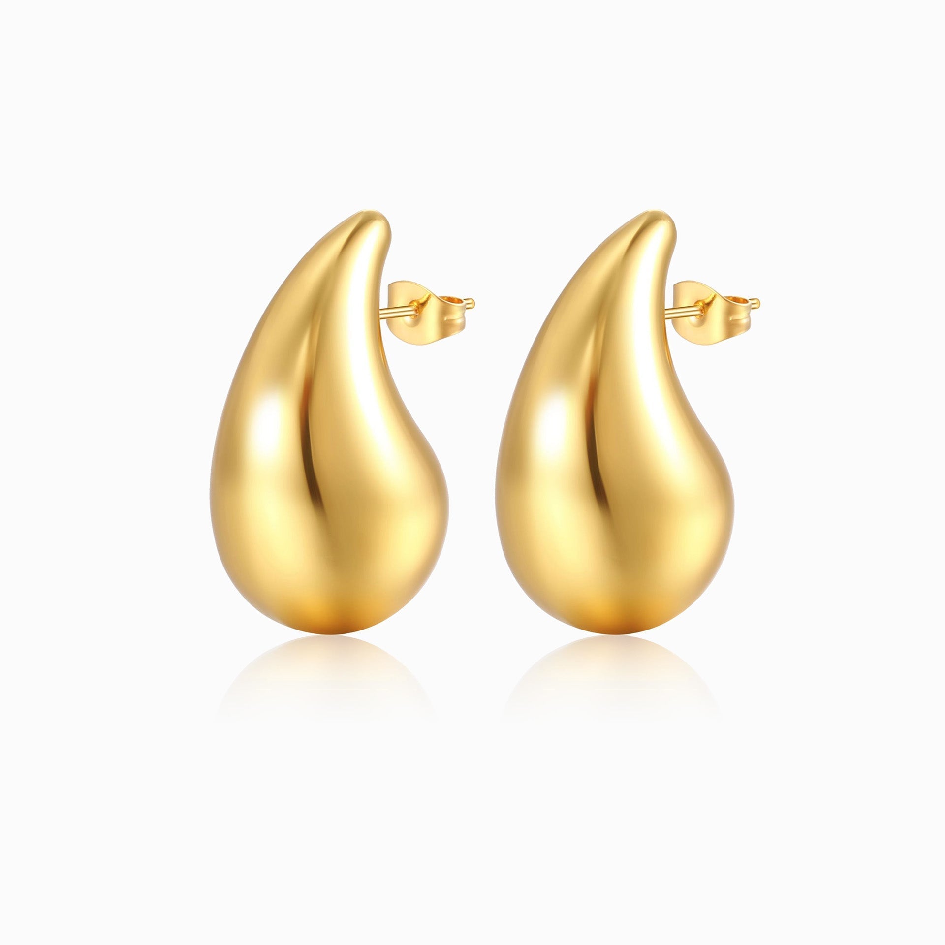 Brincos Gota - Aço Inox Dourado