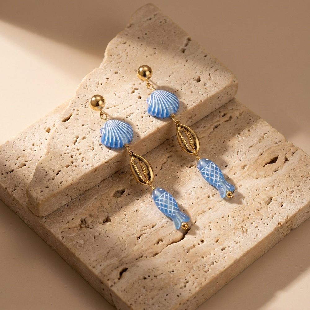 Boucles d'oreilles Ete 58x13mm BR1664 - Acier Inoxydable