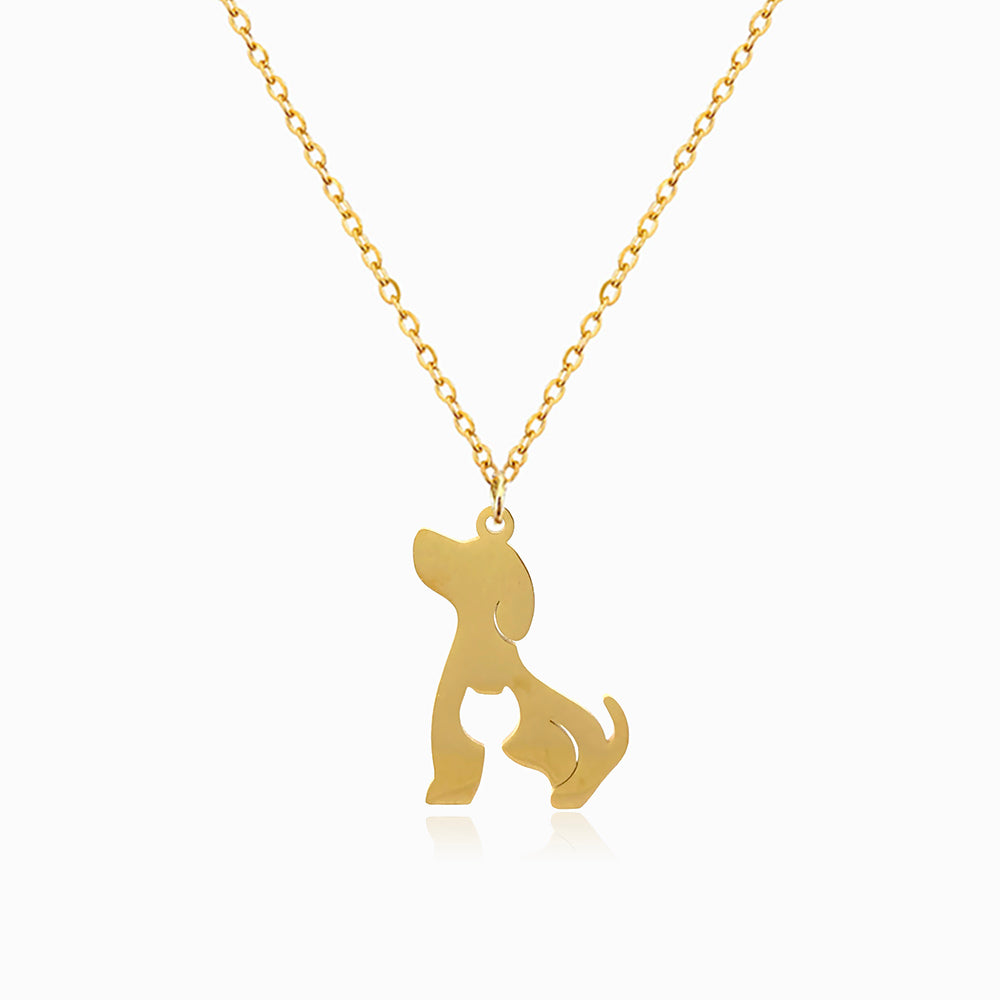 Colar Cão CL1944 - Aço Inox Dourado