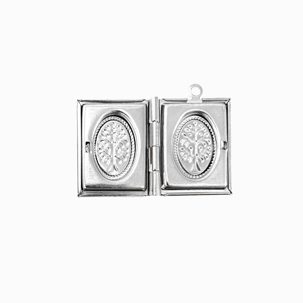 Colar com Porta-foto Interior CL1586 - Aço Inox