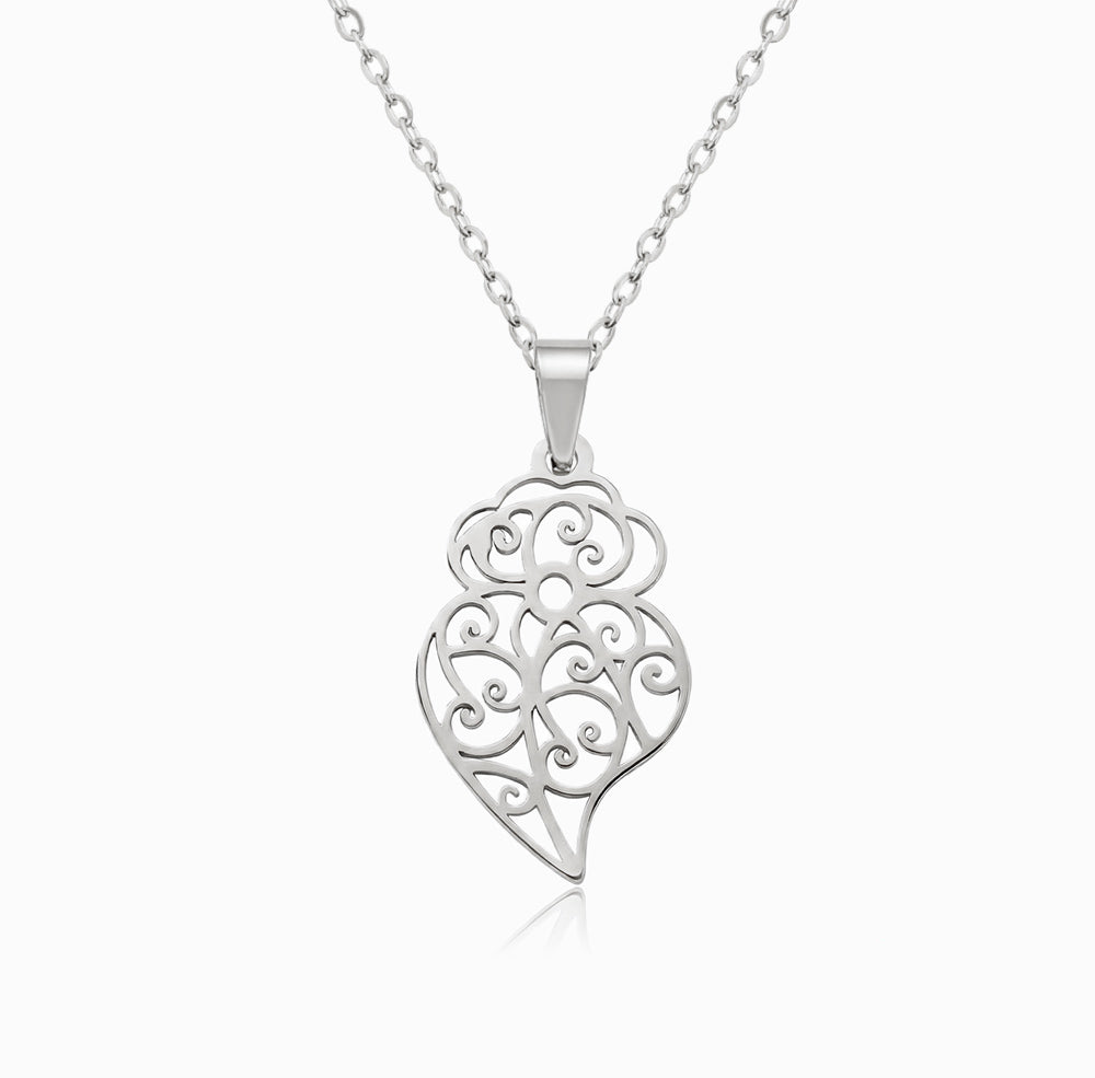 Colar Coração de Viana CL0132 - Aço Inox Prateado