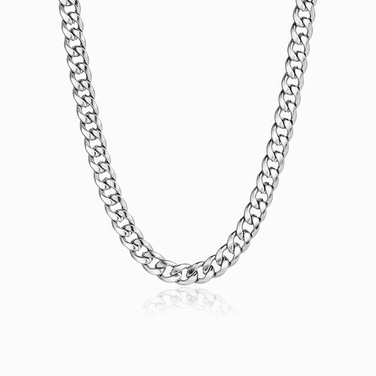 Colar Corrente Cubana 8mm CL5086 - Aço Inox Prateado