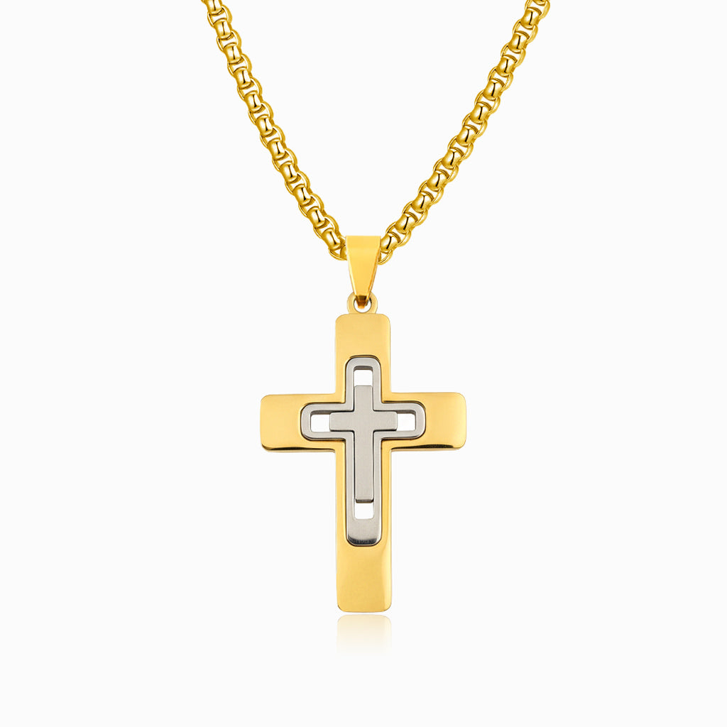 Colar Cruz CL5093 - Aço Inox