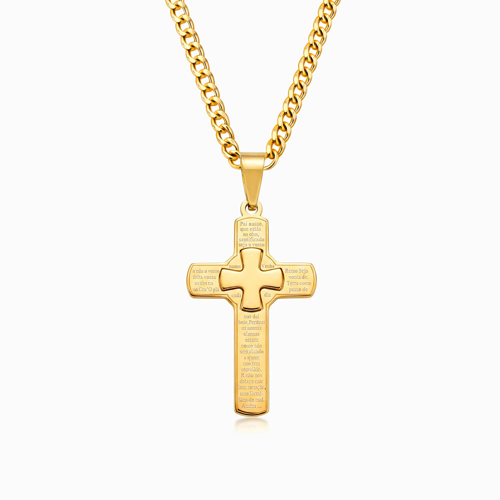 Colar Cruz CL5103 - Aço Inox