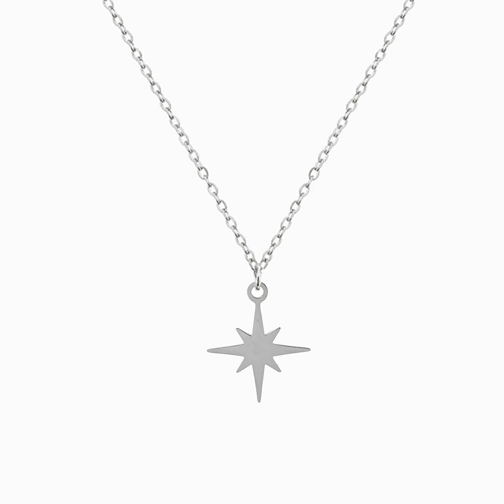 Colar Minimalista Estrela CL1941 - Aço Inox Prateado